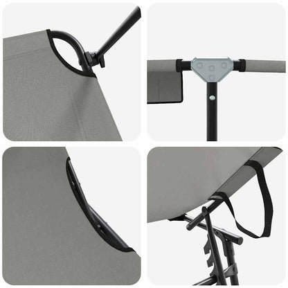 Klappbare Sonnenliege mit Kissen Grau 56 x 190 x 81cm Stoff