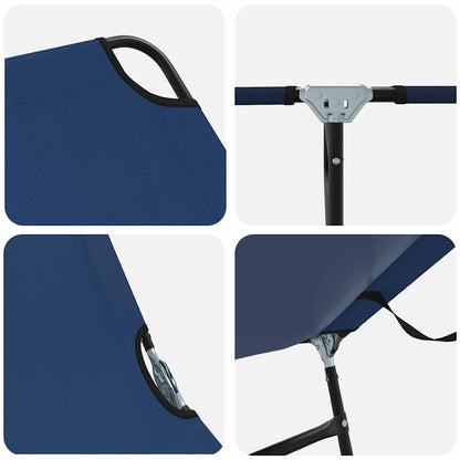 Klappbare Sonnenliege 1-Person Blau 56 x 189 x 87cm Stoff