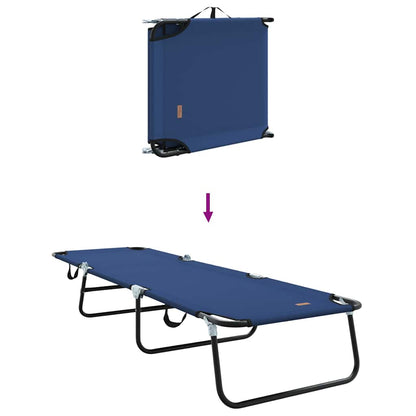 Klappbare Sonnenliege 1-Person Blau 56 x 189 x 87cm Stoff