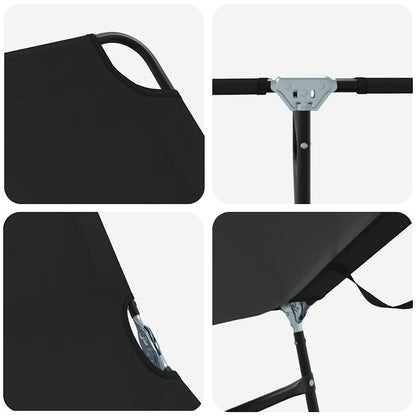 Klappbare Sonnenliege 1-Person Schwarz 56 x 189 x 87cm Stoff