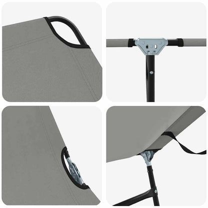 Klappbare Sonnenliege 1-Person Grau 56 x 189 x 87cm Stoff