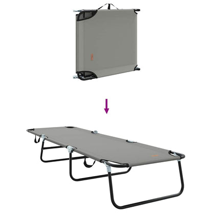 Klappbare Sonnenliege 1-Person Grau 56 x 189 x 87cm Stoff