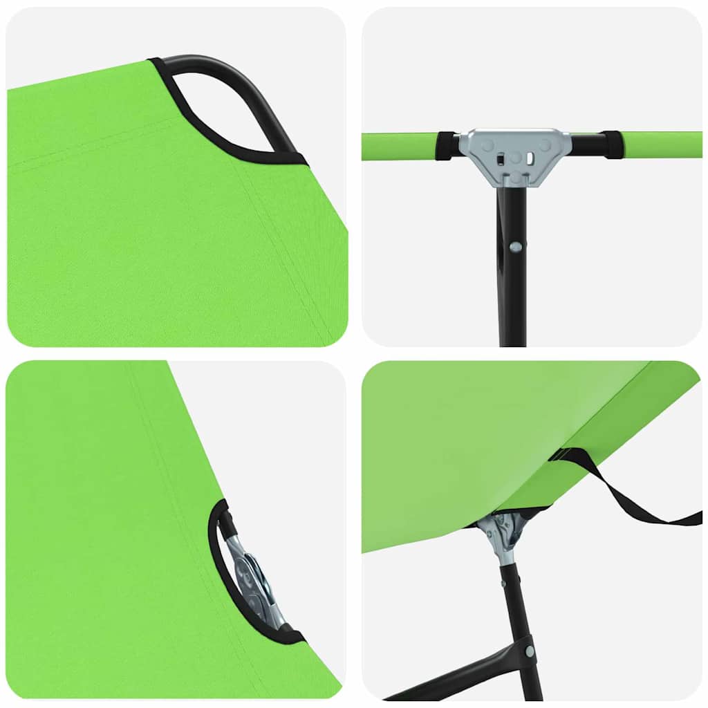 Klappbare Sonnenliege 1-Person Grün 56 x 189 x 87cm Stoff