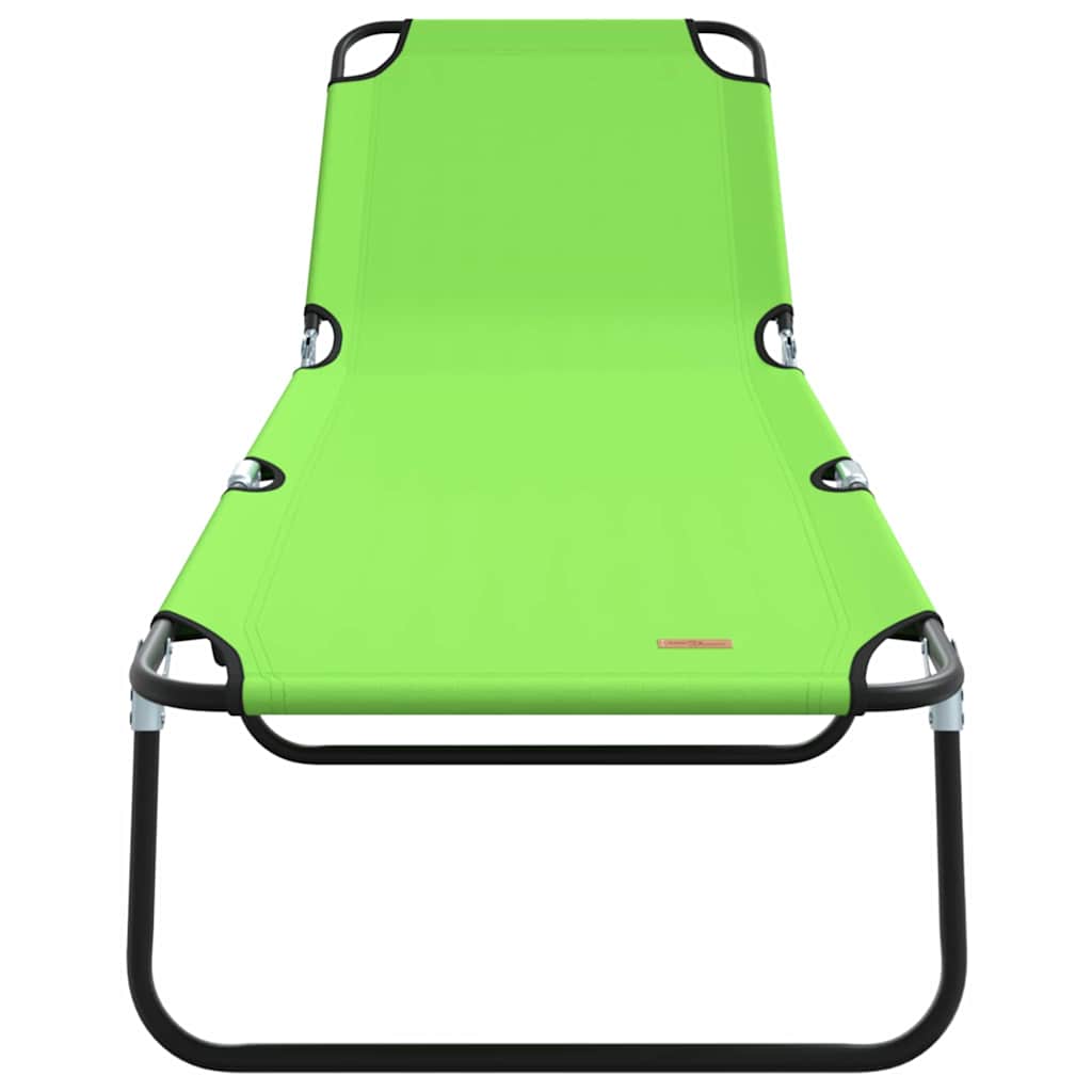Klappbare Sonnenliege 1-Person Grün 56 x 189 x 87cm Stoff