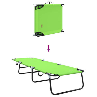 Klappbare Sonnenliege 1-Person Grün 56 x 189 x 87cm Stoff