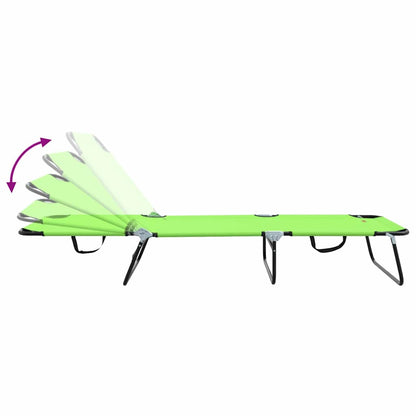 Klappbare Sonnenliege 1-Person Grün 56 x 189 x 87cm Stoff