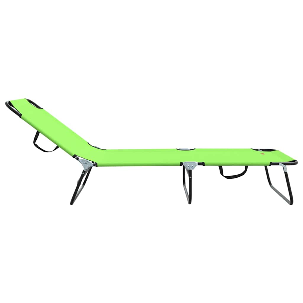 Klappbare Sonnenliege 1-Person Grün 56 x 189 x 87cm Stoff