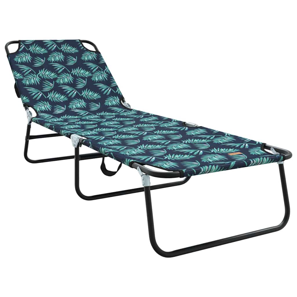 Klappbare Sonnenliege 2-Person 2 pcs Grün 56 x 189 x 87cm Stoff
