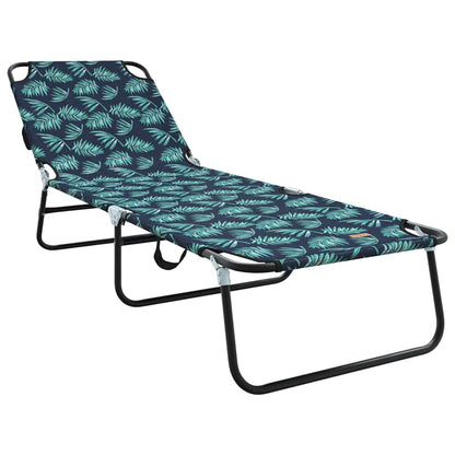 Klappbare Sonnenliege 2-Person 2 pcs Grün 56 x 189 x 87cm Stoff