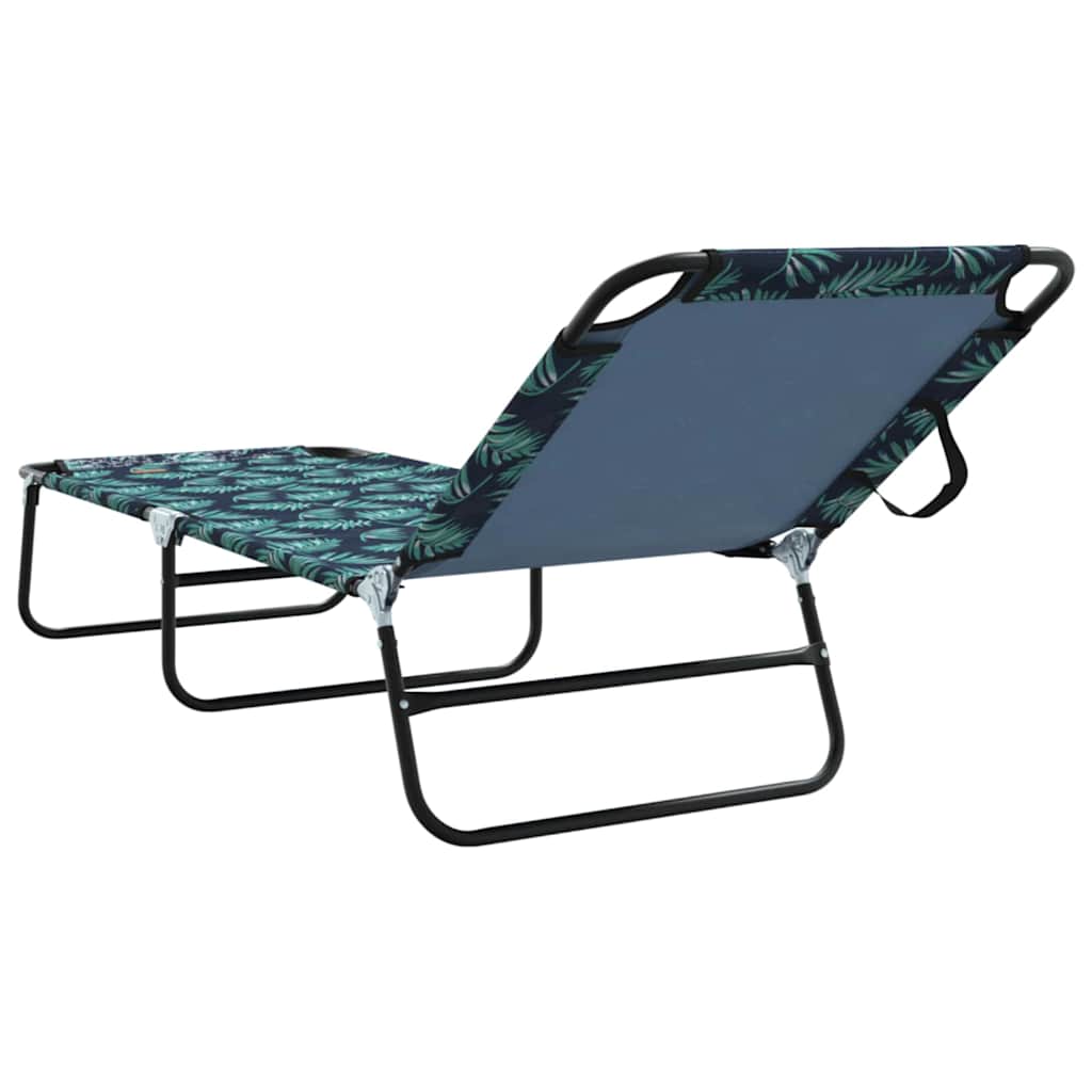 Klappbare Sonnenliege 2-Person 2 pcs Grün 56 x 189 x 87cm Stoff