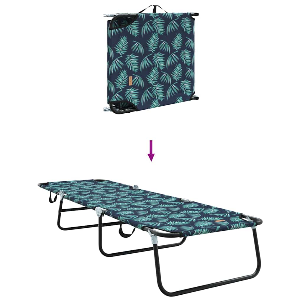 Klappbare Sonnenliege 2-Person 2 pcs Grün 56 x 189 x 87cm Stoff