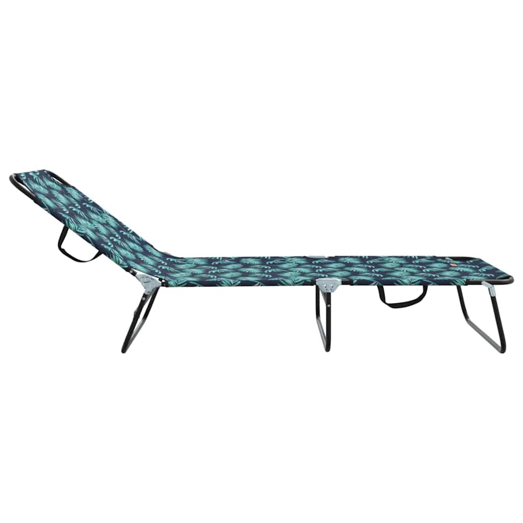 Klappbare Sonnenliege 2-Person 2 pcs Grün 56 x 189 x 87cm Stoff