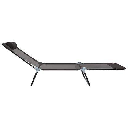 Klappbare Sonnenliege Schwarz 182 x 55 x 85,5 cm Textilene