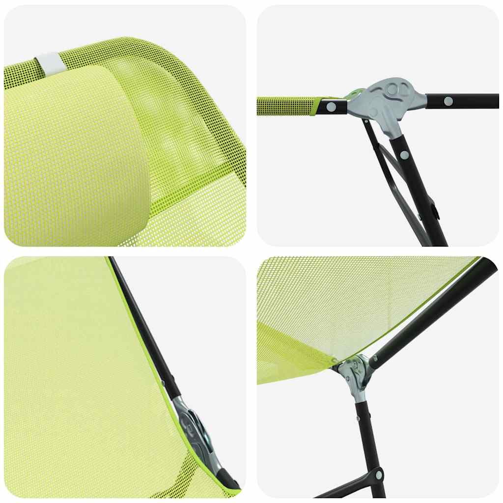 Klappbare Sonnenliege 1-Person Grün 182 x 55 x 85,5 cm Metall