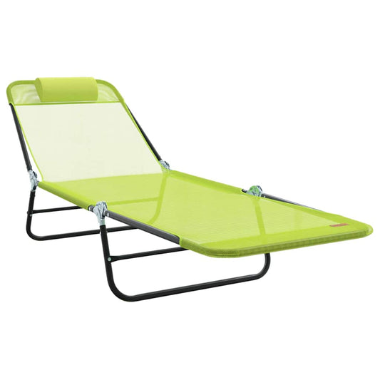 Klappbare Sonnenliege 1-Person Grün 182 x 55 x 85,5 cm Metall