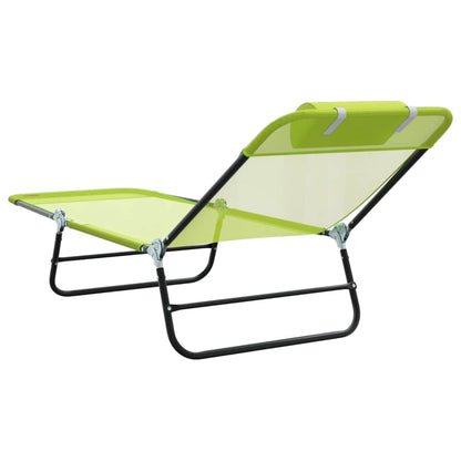 Klappbare Sonnenliege 1-Person Grün 182 x 55 x 85,5 cm Metall