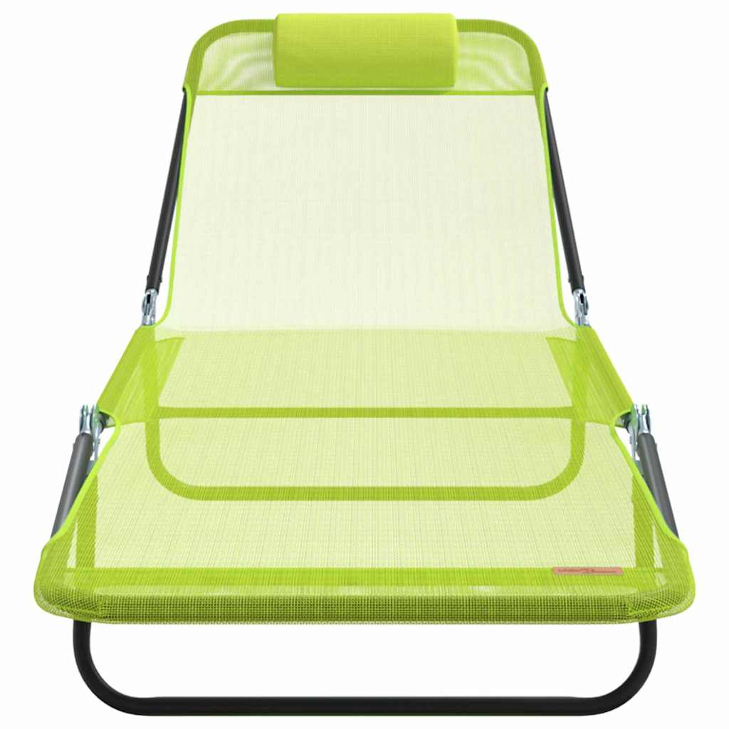 Klappbare Sonnenliege 1-Person Grün 182 x 55 x 85,5 cm Metall