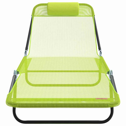 Klappbare Sonnenliege 1-Person Grün 182 x 55 x 85,5 cm Metall