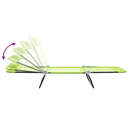 Klappbare Sonnenliege 1-Person Grün 182 x 55 x 85,5 cm Metall