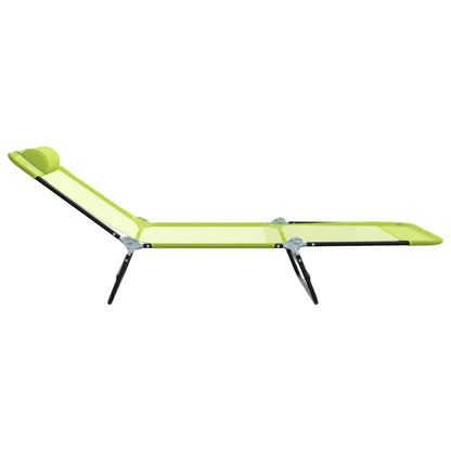 Klappbare Sonnenliege 1-Person Grün 182 x 55 x 85,5 cm Metall