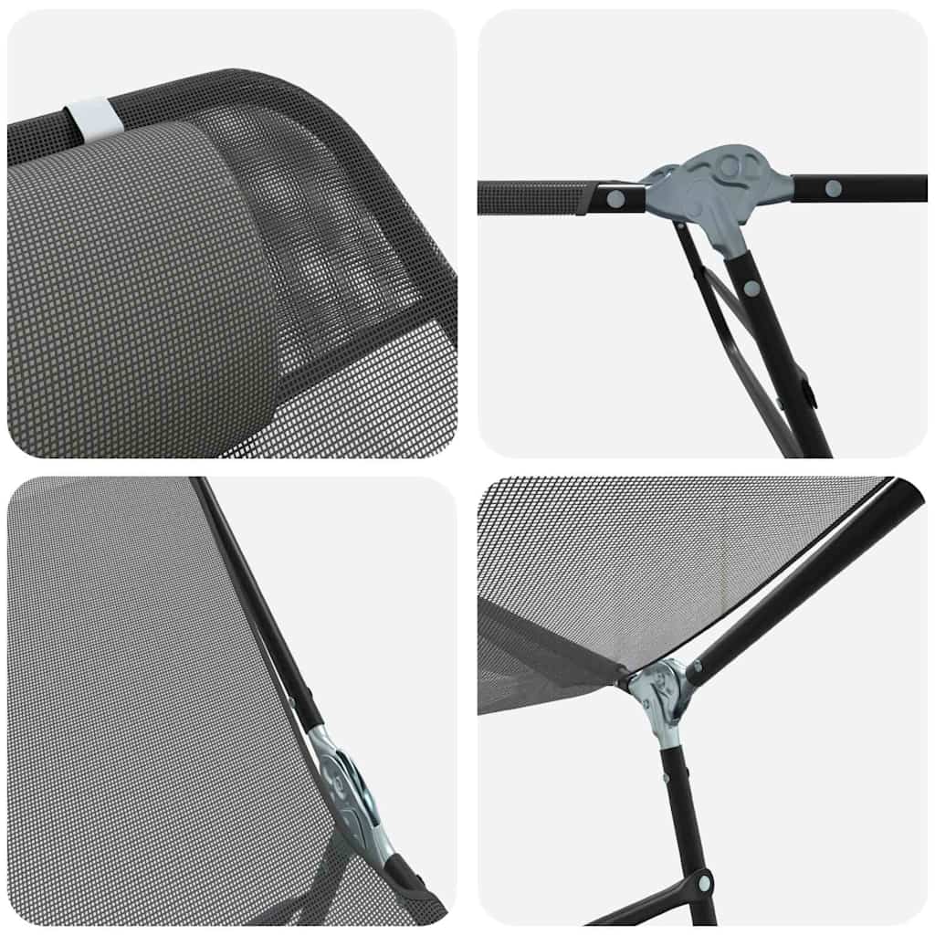Klappbare Sonnenliege Grau 182 x 55 x 85,5 cm Textilene