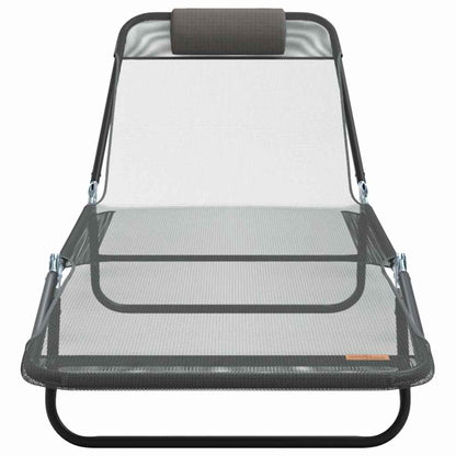 Klappbare Sonnenliege Grau 182 x 55 x 85,5 cm Textilene