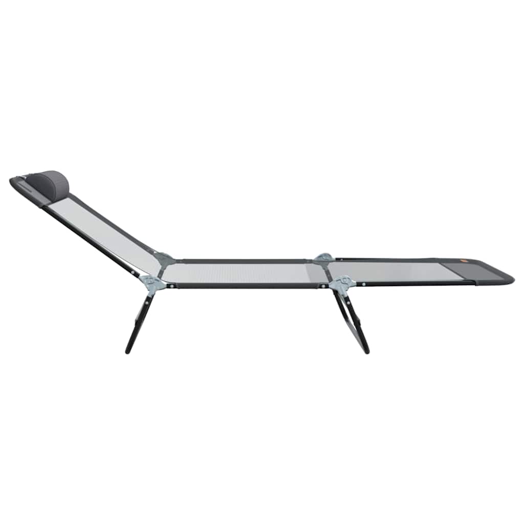 Klappbare Sonnenliege Grau 182 x 55 x 85,5 cm Textilene