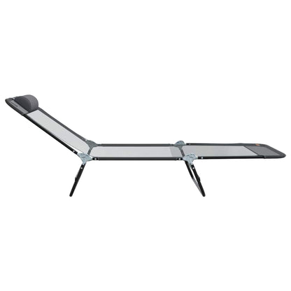 Klappbare Sonnenliege Grau 182 x 55 x 85,5 cm Textilene