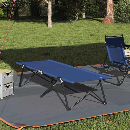 Klapp Schlafbett fürs Camping Falten Blau 206 x 76 x 74 cm