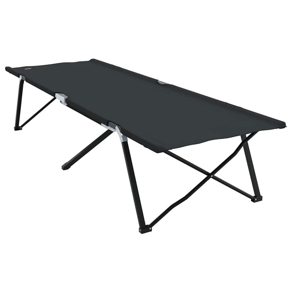 Klapp Schlafbett fürs Camping Schwarz 206 x 76 x 74 cm
