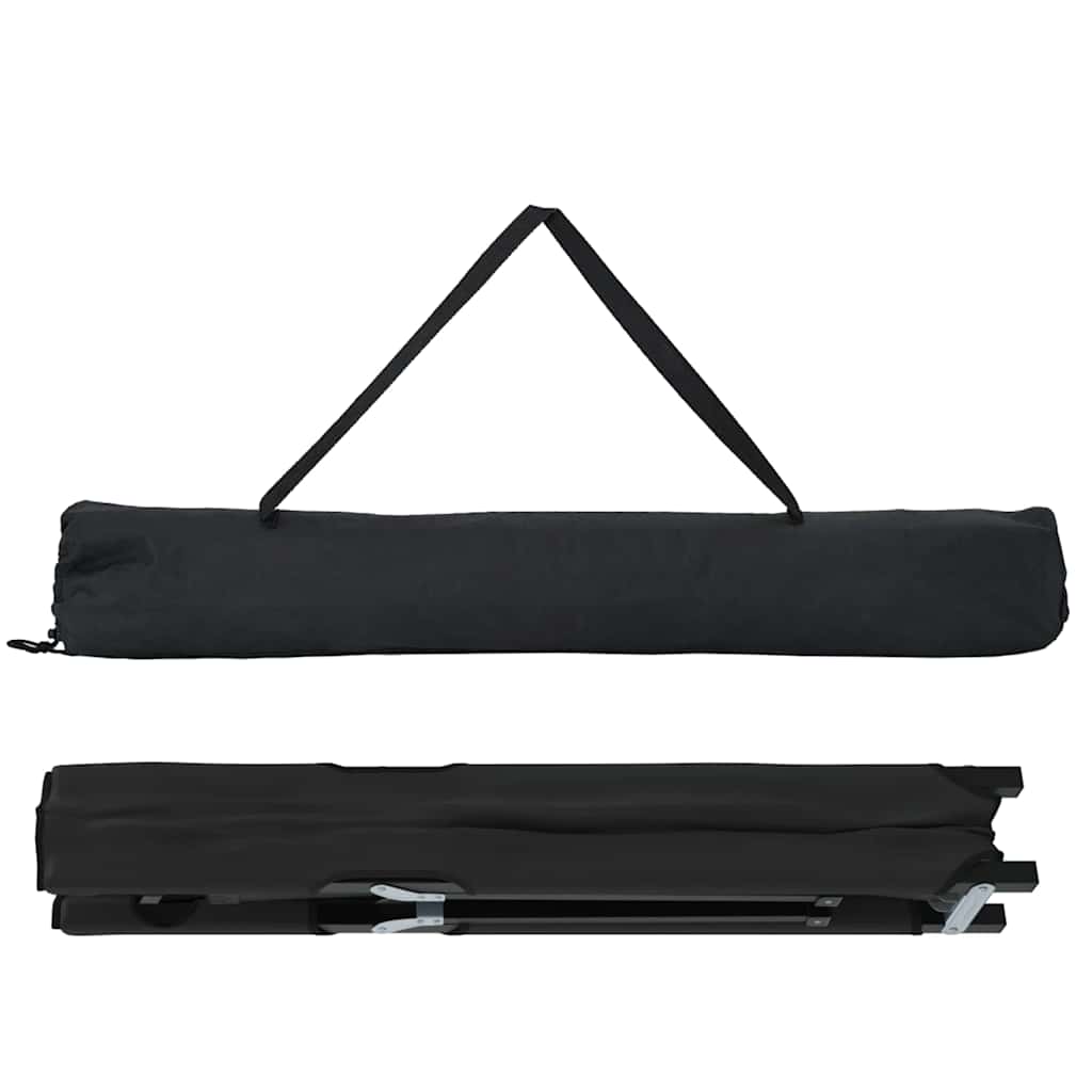Klapp Schlafbett fürs Camping Schwarz 206 x 76 x 74 cm