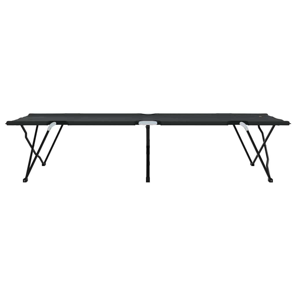 Klapp Schlafbett fürs Camping Schwarz 206 x 76 x 74 cm