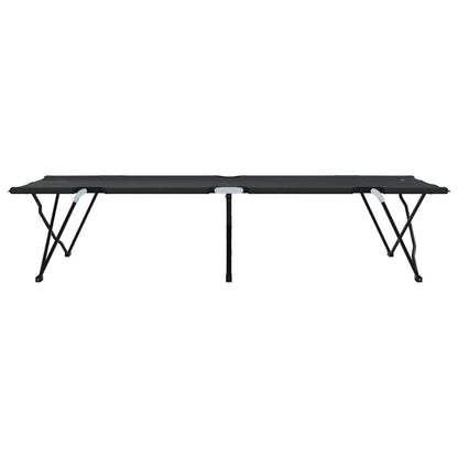 Klapp Schlafbett fürs Camping Schwarz 206 x 76 x 74 cm