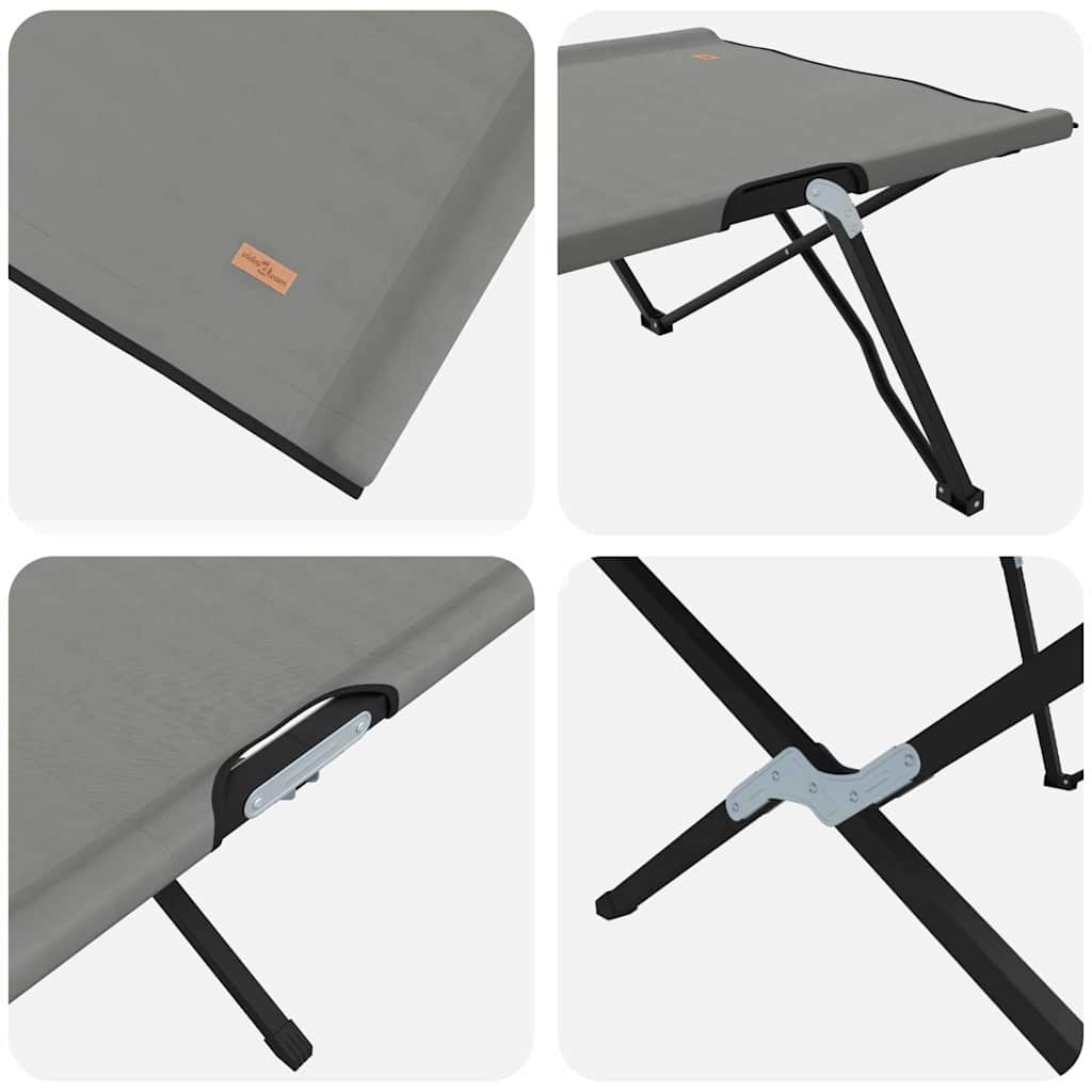 Klapp Schlafbett fürs Camping Grau 206 x 76 x 74 cm