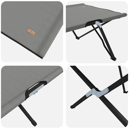 Klapp Schlafbett fürs Camping Grau 206 x 76 x 74 cm