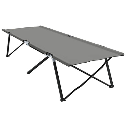 Klapp Schlafbett fürs Camping Grau 206 x 76 x 74 cm