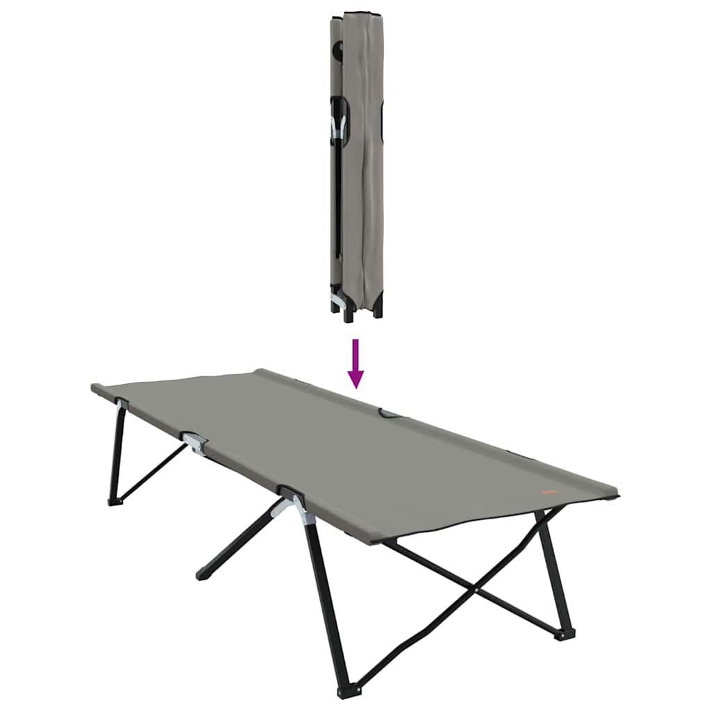 Klapp Schlafbett fürs Camping Grau 206 x 76 x 74 cm