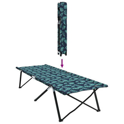 Klapp Schlafbett fürs Camping Blattmuster 206 x 76 x 74 cm