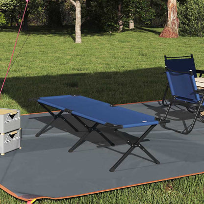 Klapp Schlafbett fürs Camping Blau Oxford Stoff