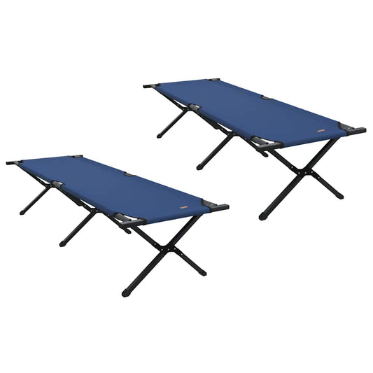 Klapp Schlafbett fürs Camping 2 pcs Blau Oxford Stoff