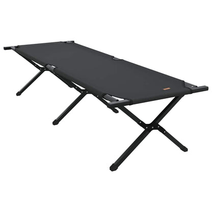 Klapp Schlafbett fürs Camping 2 pcs Schwarz Oxford Stoff