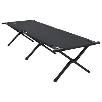 Klapp Schlafbett fürs Camping 2 pcs Schwarz Oxford Stoff
