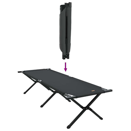 Klapp Schlafbett fürs Camping 2 pcs Schwarz Oxford Stoff