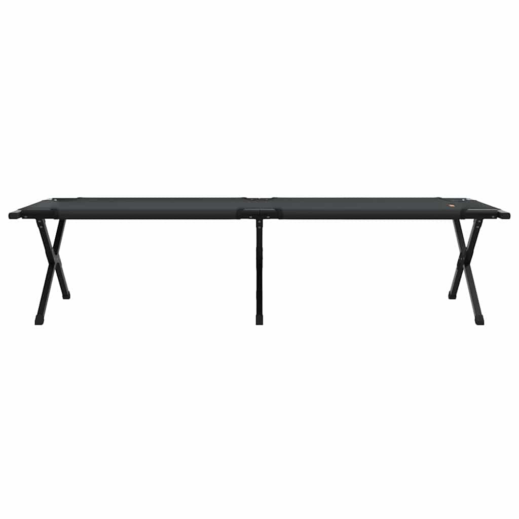 Klapp Schlafbett fürs Camping 2 pcs Schwarz Oxford Stoff