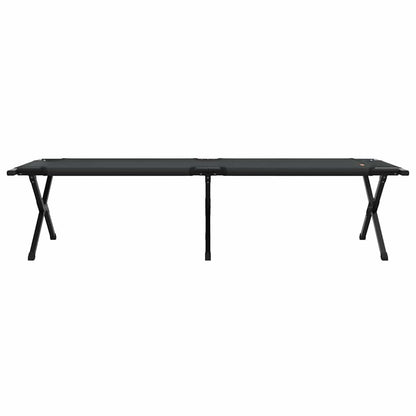 Klapp Schlafbett fürs Camping 2 pcs Schwarz Oxford Stoff