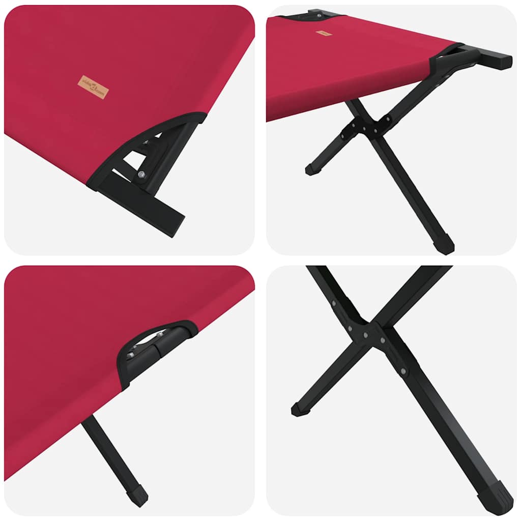 Klapp Schlafbett fürs Camping 2 pcs Rot Oxford Stoff