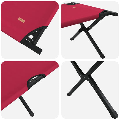 Klapp Schlafbett fürs Camping 2 pcs Rot Oxford Stoff