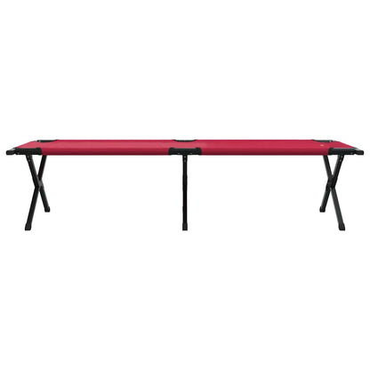 Klapp Schlafbett fürs Camping 2 pcs Rot Oxford Stoff