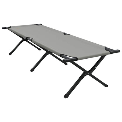 Klapp Schlafbett fürs Camping 2 pcs Grau Oxford Stoff