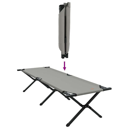 Klapp Schlafbett fürs Camping 2 pcs Grau Oxford Stoff